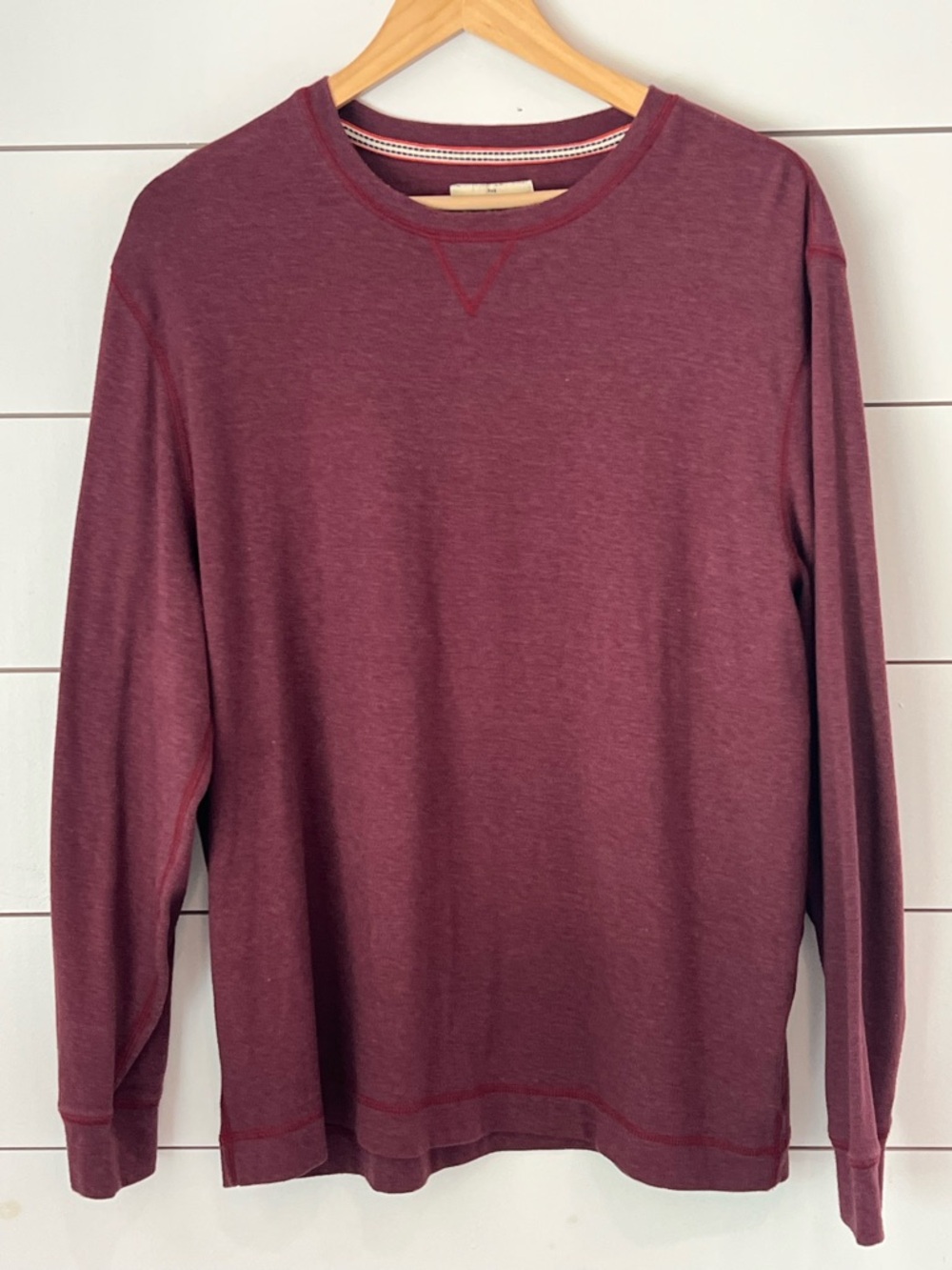 The Normal Brand Maroon Crewneck Long Sleeve Shirt